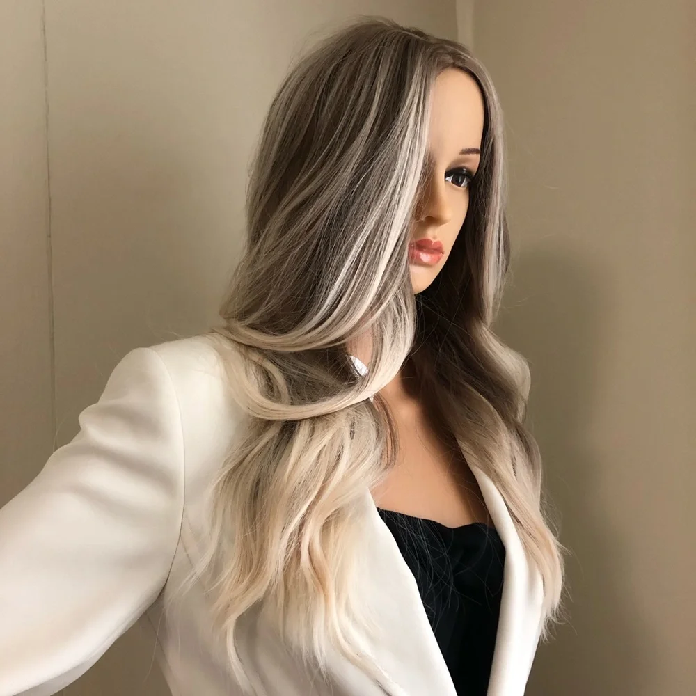 Blonde Long Wavy Fashion Wig - Neutral Blonde
